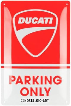 Metal Tac Signs 3D "Ducati Parking Only" 20*30cm - 90664