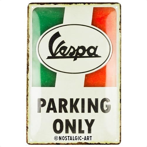 Metal Tac Signs 3D "Vespa Parking Only" 20*30cm - 90666