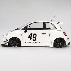 Abarth 595 LB-WORKS x Abas Works 2024 Gara White 1:18 - 90684