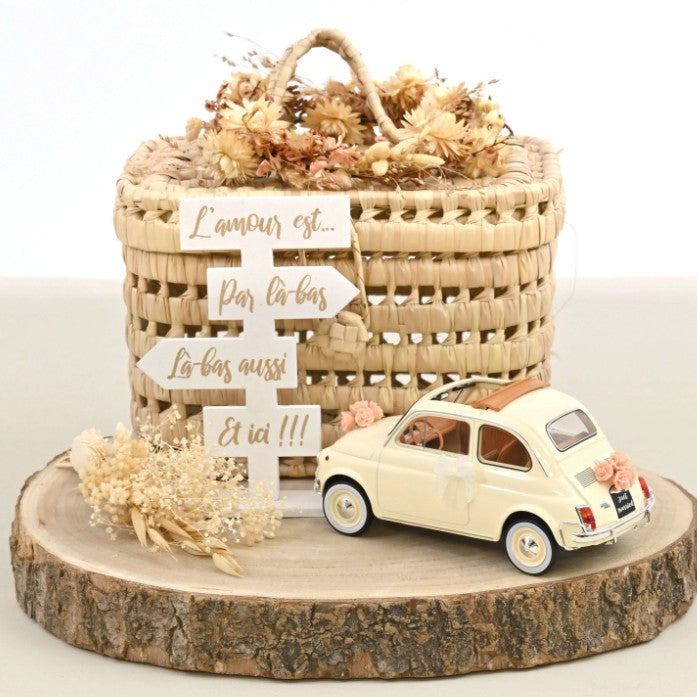Fiat 500L 1968 Ivory Wedding Gift 1:18 - 91083