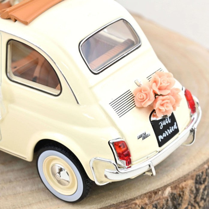 Fiat 500L 1968 Ivory Wedding Gift 1:18 - 91085