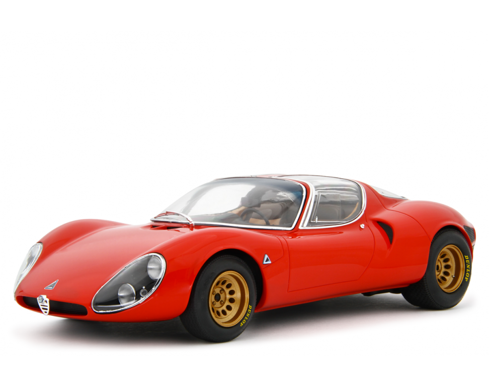 Alfa Romeo 33 Coupè Stradale 1967 Primo Prototipo Autodelta Rosso Alfa 1:18 - 91185