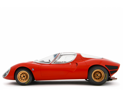 Alfa Romeo 33 Coupè Stradale 1967 Primo Prototipo Autodelta Rosso Alfa 1:18 - 91190