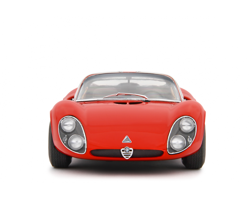 Alfa Romeo 33 Coupè Stradale 1967 Primo Prototipo Autodelta Rosso Alfa 1:18 - 91192