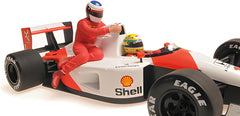 Mclaren Honda MP 4/6 F1 1991 Mexico GP Ayrton Senna with Jean Alesi Riding 1:18 - 91718