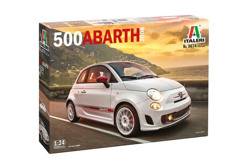 Fiat 500 Abarth 2008 White Kit 1:24 - 91900