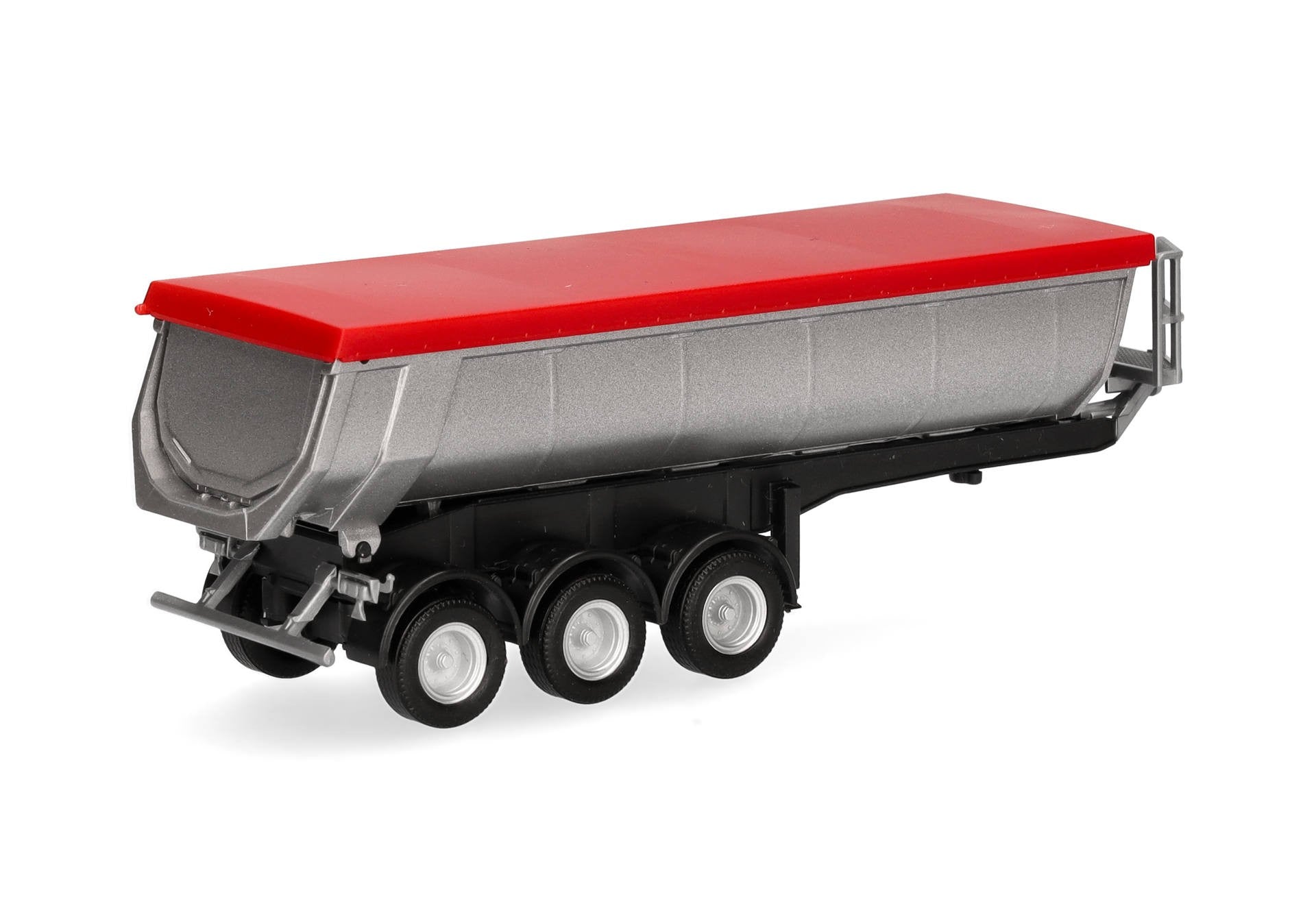 Semirimorchio 3 assi Thermal insulation semitrailer silver (tarpaulin red) 1:87 - 91953
