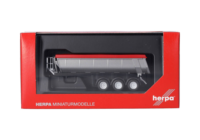 Semirimorchio 3 assi Thermal insulation semitrailer silver (tarpaulin red) 1:87 - 91956