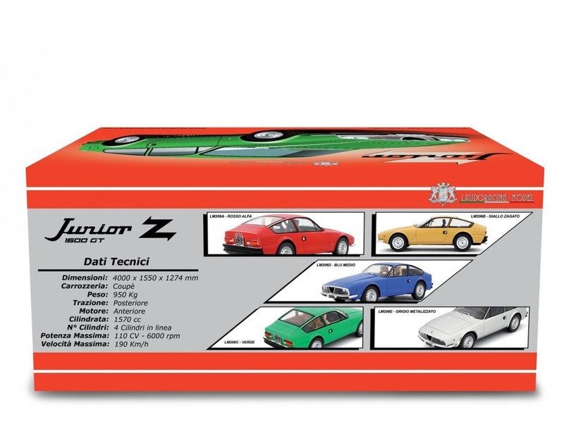 Alfa Romeo Giulia Coupé 1600 GT Junior Zagato 1972 Verde 1:18 - 92092