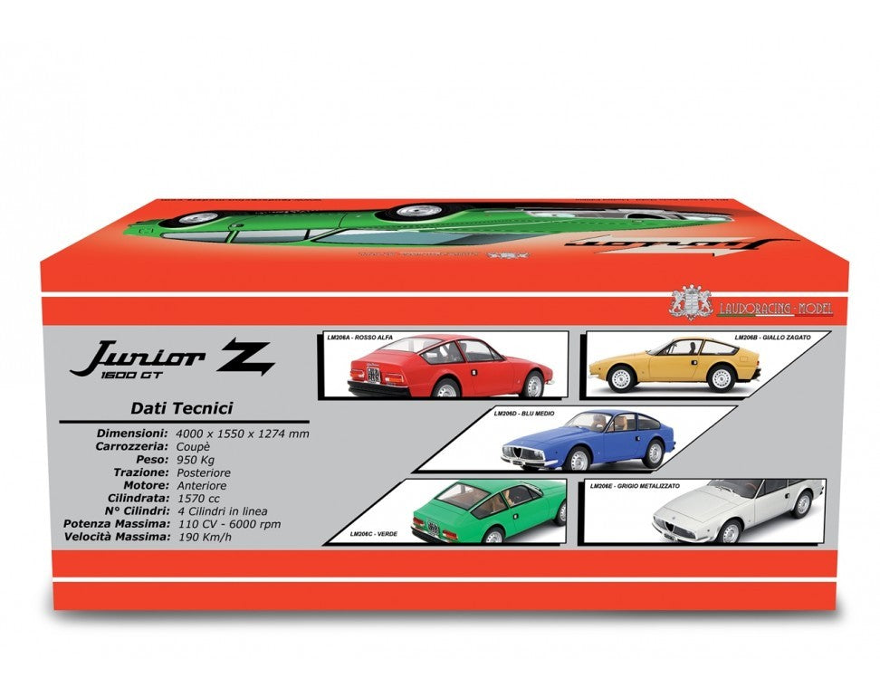 Alfa Romeo Giulia Coupé 1600 GT Junior Zagato 1972 Grigio Metallizzato 1:18 - 92115