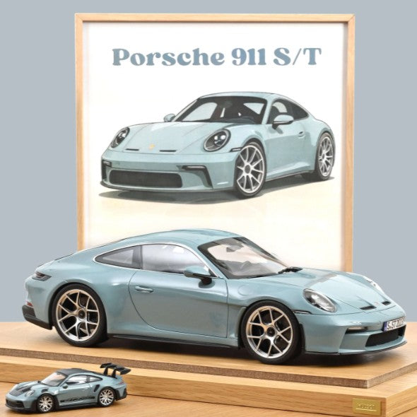 Porsche 911 (992) S/T 2023 Blu Meissen 1:12 - 92197