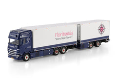 Scania S Highline CS20H Reefer + Riged Refeer Drawbar Trailer Floribunda 1:50 - 92214
