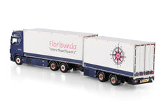 Scania S Highline CS20H Reefer + Riged Refeer Drawbar Trailer Floribunda 1:50 - 92216