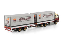 Scania 3 Series Riged + Riged Drawbar Trailer Van Maanen 1:50 - 92219