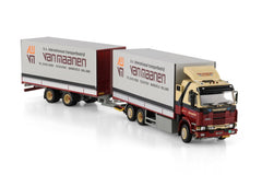 Scania 3 Series Riged + Riged Drawbar Trailer Van Maanen 1:50 - 92221