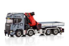 Scania R Highline CR20H 8X2 + Palfinger PK1350TEC+JIB Demountable Body 1:50 - 92237
