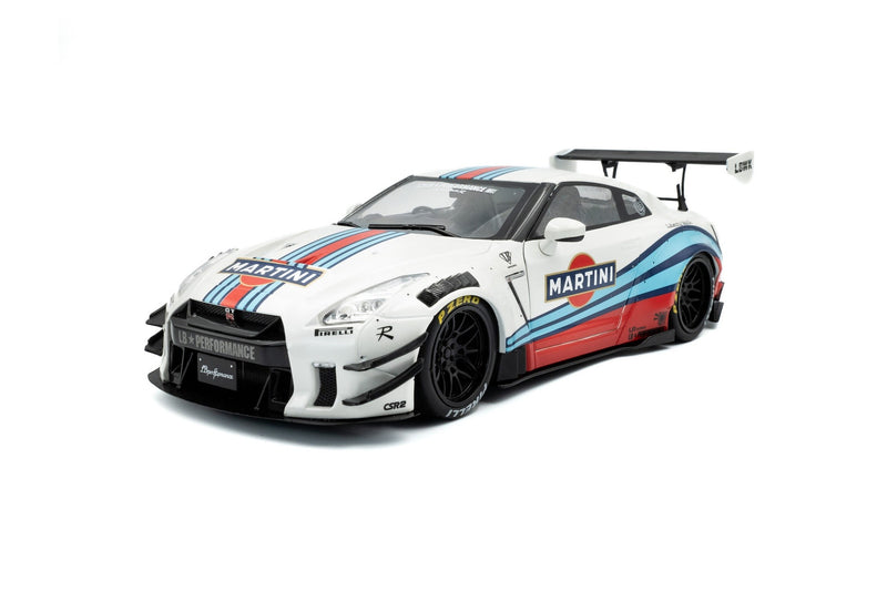 Nissan GT-R (R35) 2024 W/ Liberty Walk Body Kit 2.0 Martini Racing  1:18 - 92471