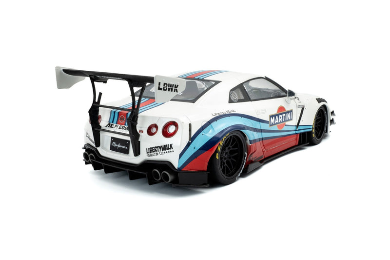 Nissan GT-R (R35) 2024 W/ Liberty Walk Body Kit 2.0 Martini Racing  1:18 - 92474