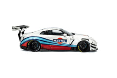 Nissan GT-R (R35) 2024 W/ Liberty Walk Body Kit 2.0 Martini Racing  1:18 - 92475