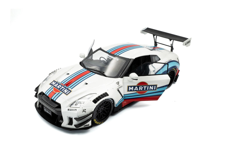 Nissan GT-R (R35) 2024 W/ Liberty Walk Body Kit 2.0 Martini Racing  1:18 - 92477