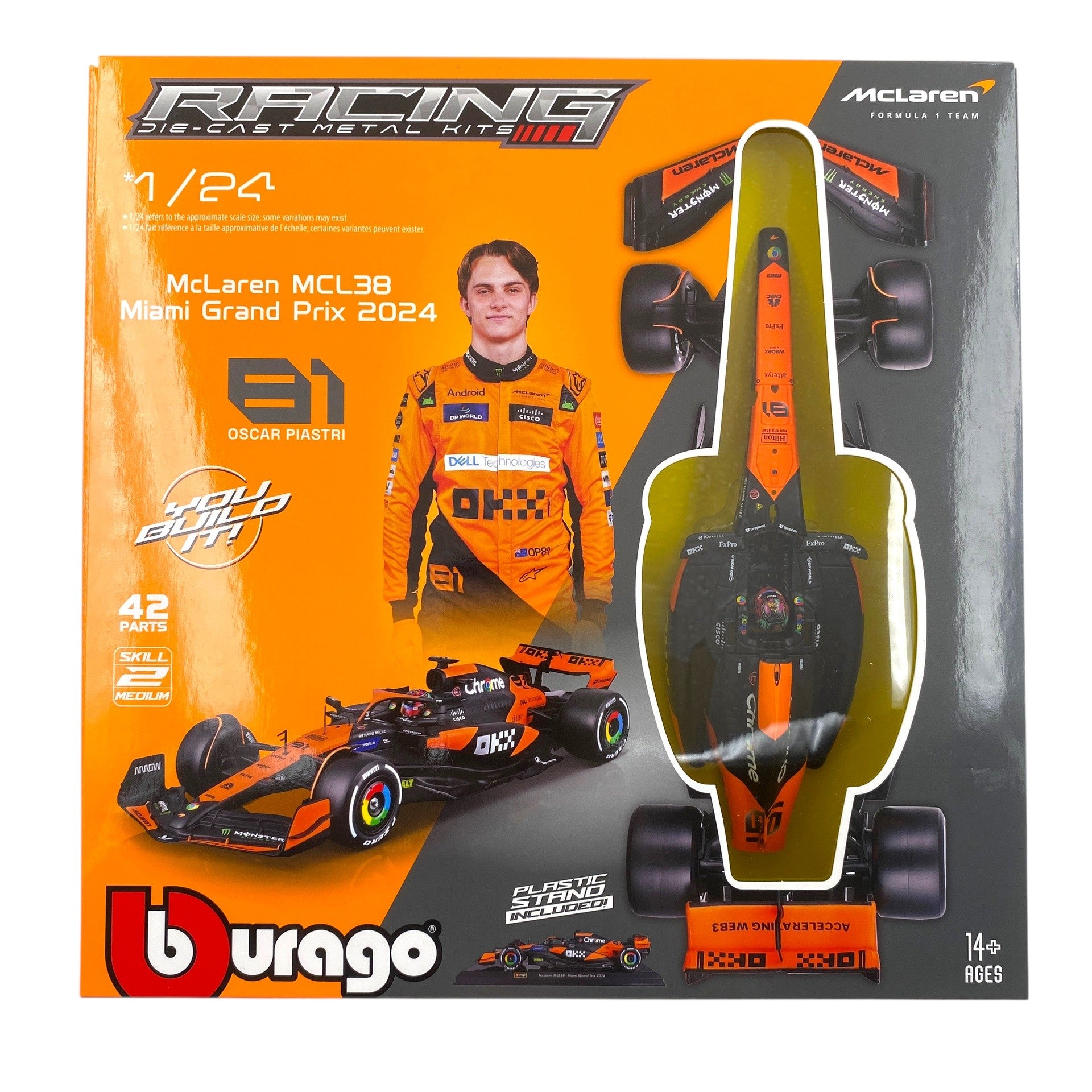 McLaren MCL38 F1 Miami GP 2024 Oscar Piasti Kit 1:24 - 92478