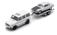 Mercedes Benz G-Class with Trailer + Mercedes Benz 450 SLC 1:87 - 92486