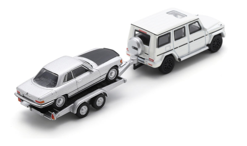 Mercedes Benz G-Class with Trailer + Mercedes Benz 450 SLC 1:87 - 92487