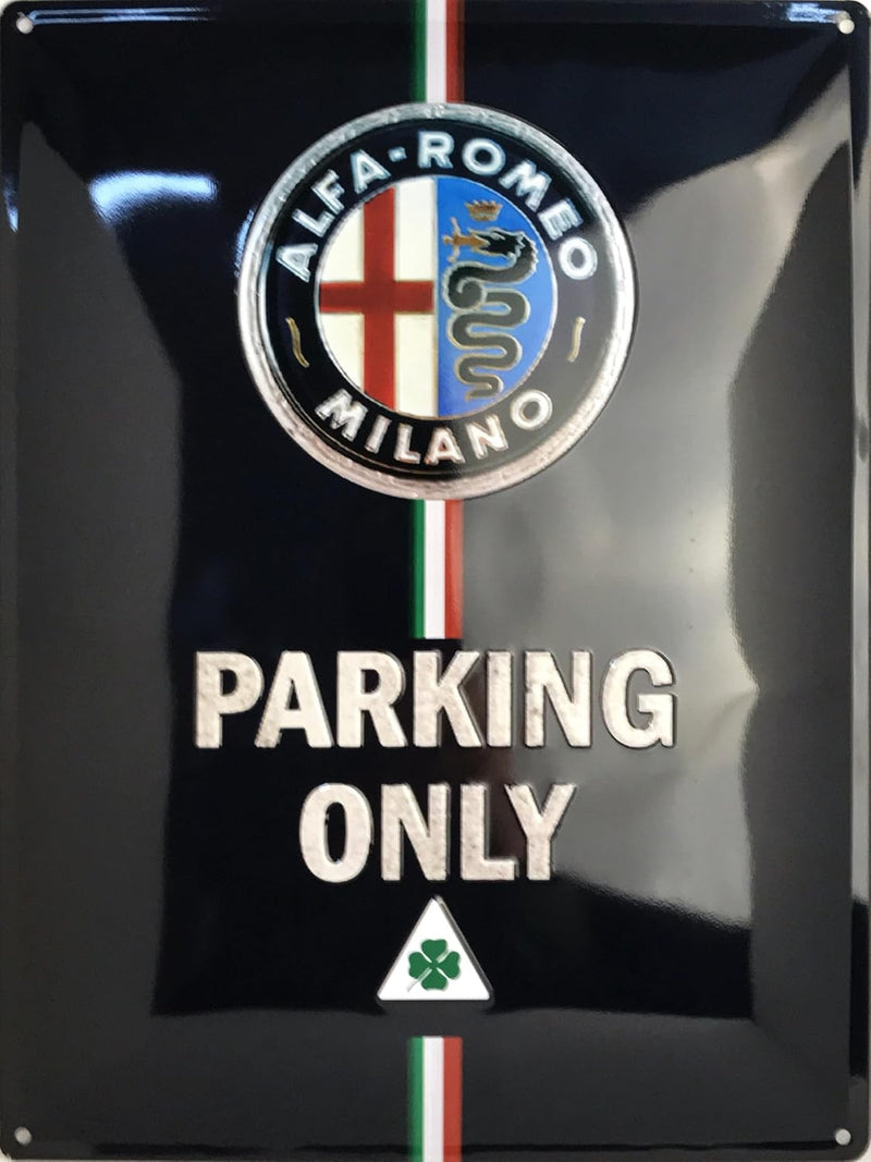 Metal Tac Signs 3D "Alfa Romeo Parking" 30*40cm - 92593
