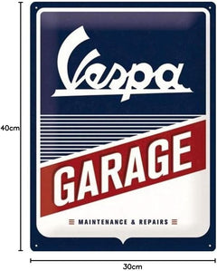 Metal Tac Signs 3D "Vespa Garage" 30*40cm - 92595