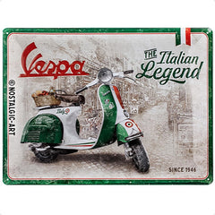 Metal Tac Signs 3D "Vespa Italian Legend" 30*40cm - 92598