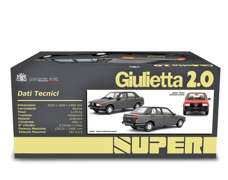 Alfa Romeo Giulietta 2.0 Super 1981 Grigio Nube 1:18 - 92769