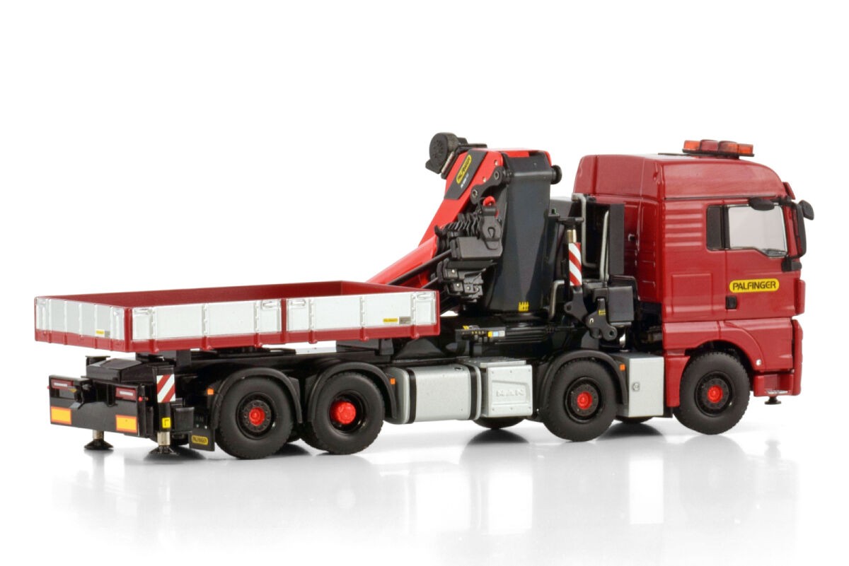 MAN TGX XLX Euro 6C Facelift 8X2 Tag Axle With Palfinger PK 1650 TEC + Jib Demountable Body 1:50 - 93057