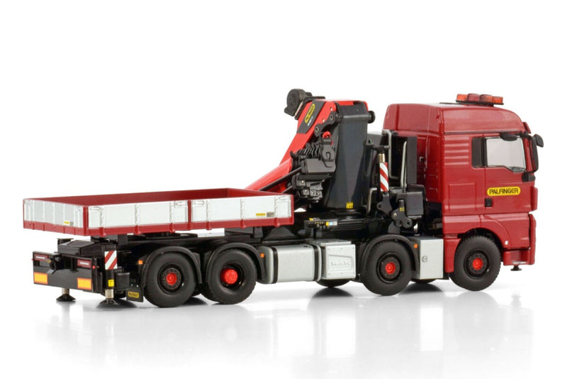 MAN TGX XLX Euro 6C Facelift 8X2 Tag Axle With Palfinger PK 1650 TEC + Jib Demountable Body 1:50 - 93057