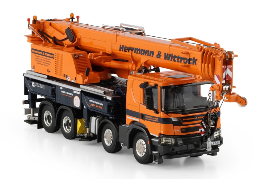 Scania P Liebherr LTF 1060-4.1 Kran Herrmann & Wittrock 1:50 - 93063