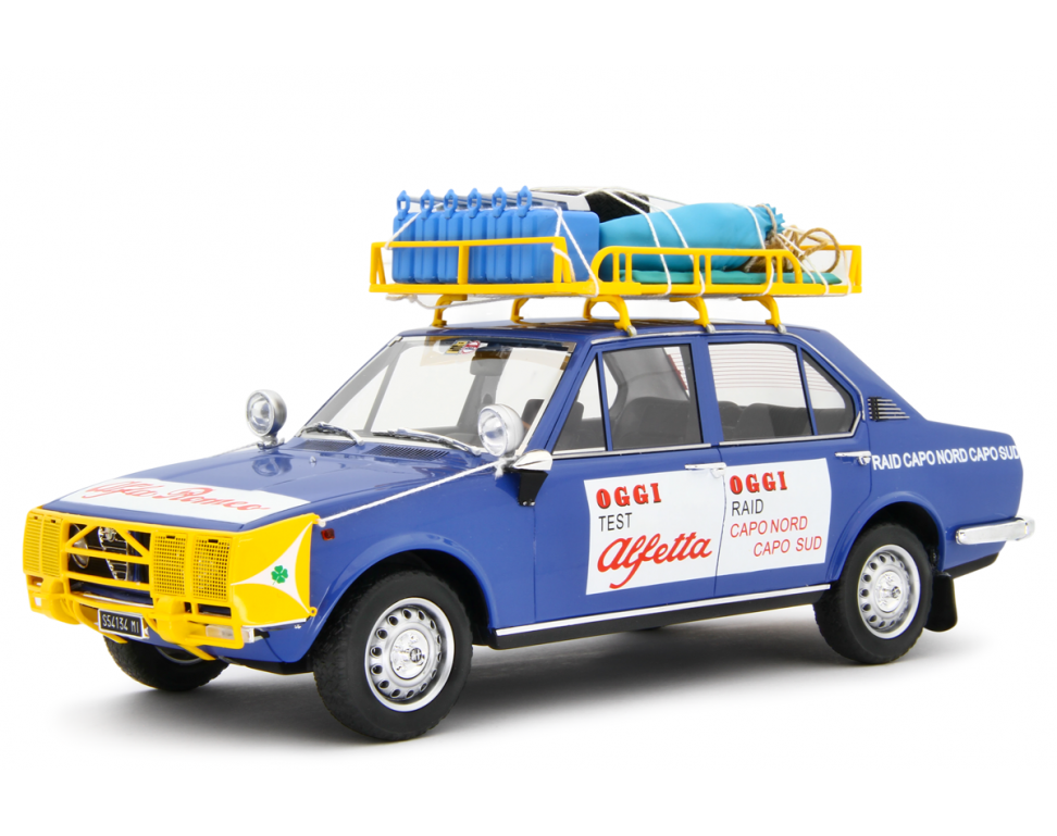 Alfa Romeo Alfetta 1.8 Raid Capo Nord Capo Sud 1973 Blu Le Mans 1:18 - 93257