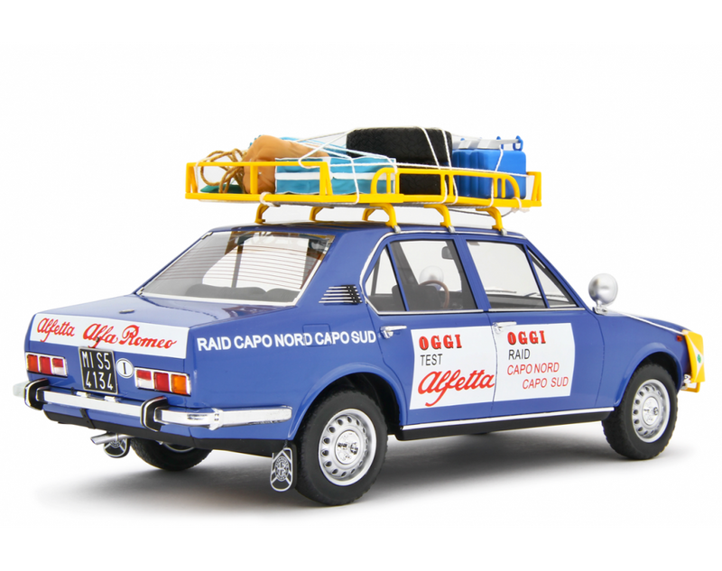Alfa Romeo Alfetta 1.8 Raid Capo Nord Capo Sud 1973 Blu Le Mans 1:18 - 93258