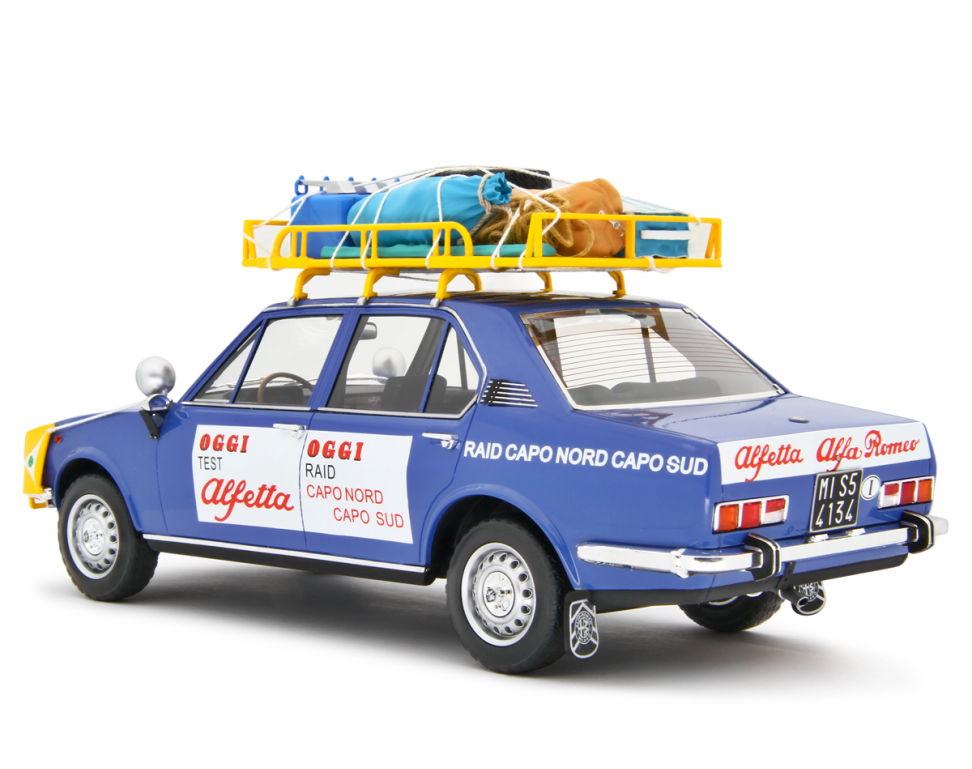 Alfa Romeo Alfetta 1.8 Raid Capo Nord Capo Sud 1973 Blu Le Mans 1:18 - 93260