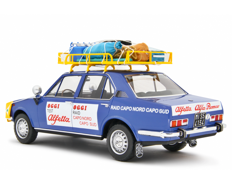 Alfa Romeo Alfetta 1.8 Raid Capo Nord Capo Sud 1973 Blu Le Mans 1:18 - 93260