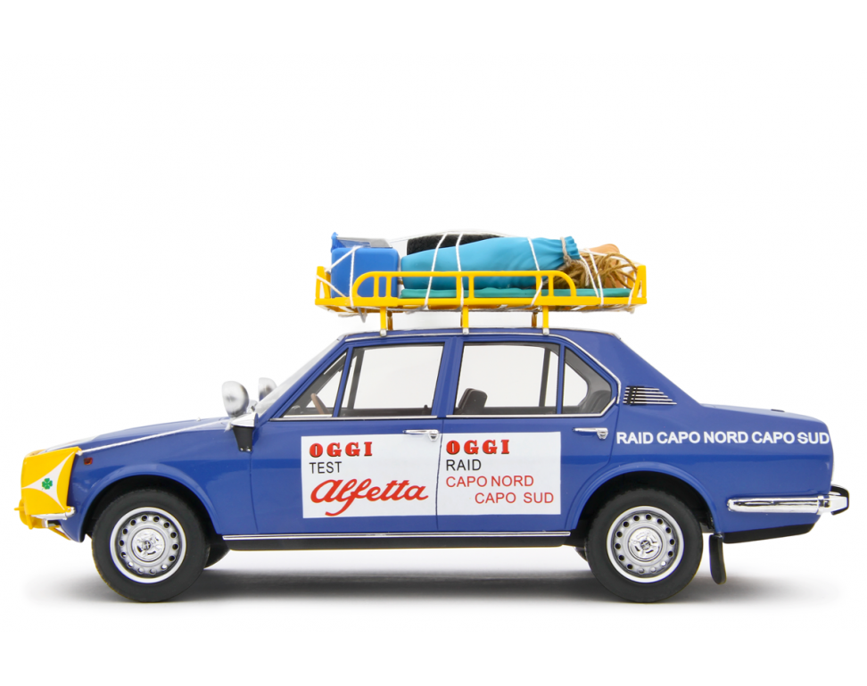 Alfa Romeo Alfetta 1.8 Raid Capo Nord Capo Sud 1973 Blu Le Mans 1:18 - 93261
