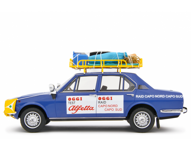Alfa Romeo Alfetta 1.8 Raid Capo Nord Capo Sud 1973 Blu Le Mans 1:18 - 93261