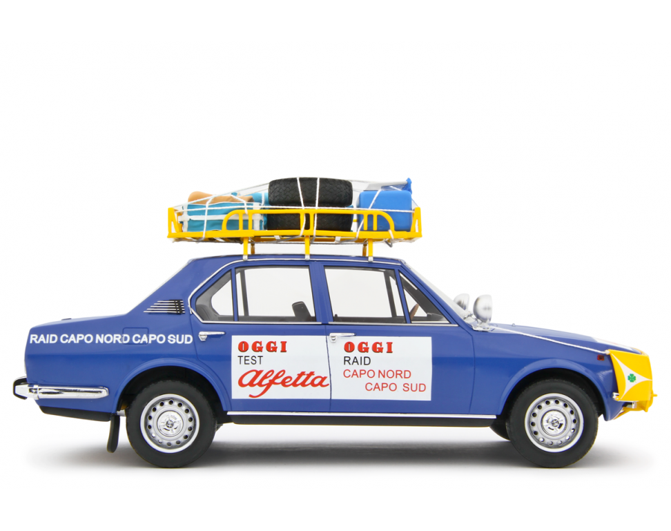 Alfa Romeo Alfetta 1.8 Raid Capo Nord Capo Sud 1973 Blu Le Mans 1:18 - 93262