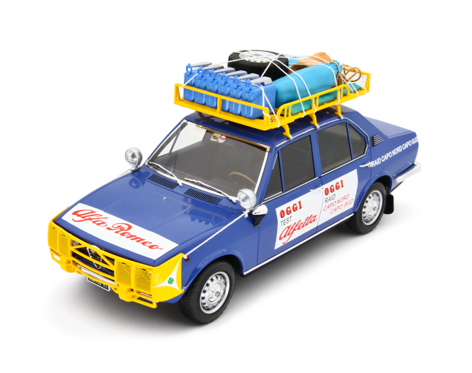 Alfa Romeo Alfetta 1.8 Raid Capo Nord Capo Sud 1973 Blu Le Mans 1:18 - 93265