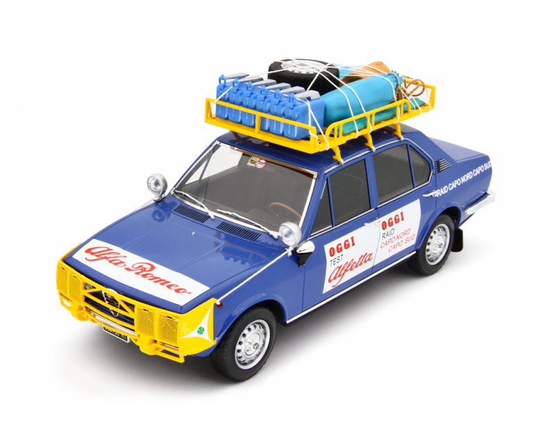 Alfa Romeo Alfetta 1.8 Raid Capo Nord Capo Sud 1973 Blu Le Mans 1:18 - 93265