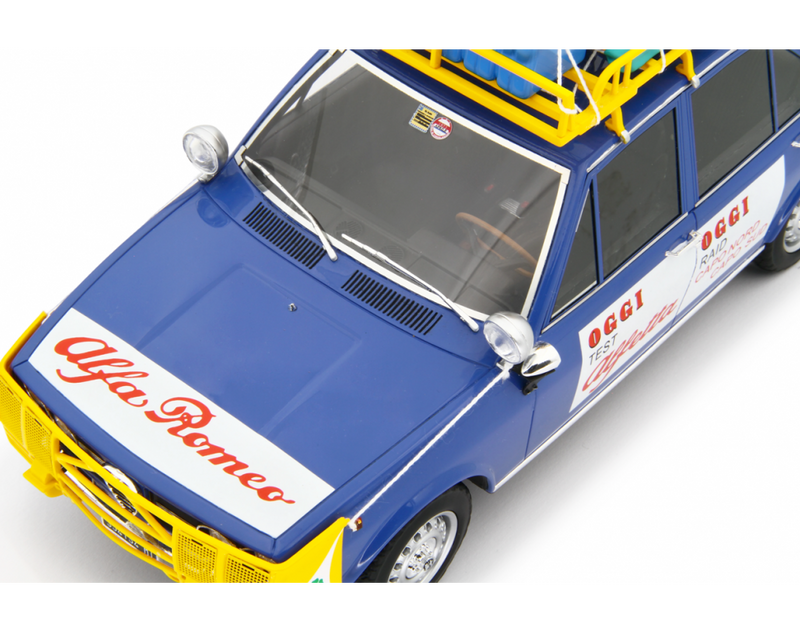 Alfa Romeo Alfetta 1.8 Raid Capo Nord Capo Sud 1973 Blu Le Mans 1:18 - 93269