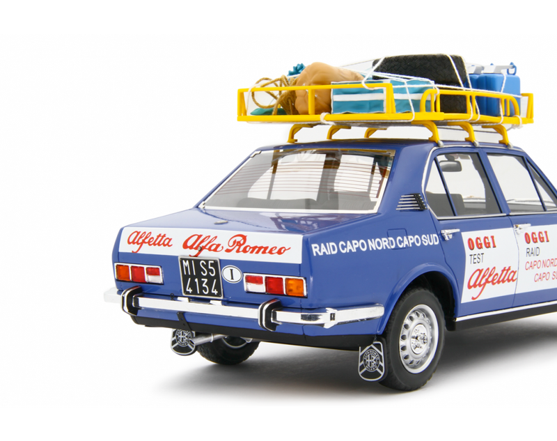 Alfa Romeo Alfetta 1.8 Raid Capo Nord Capo Sud 1973 Blu Le Mans 1:18 - 93270