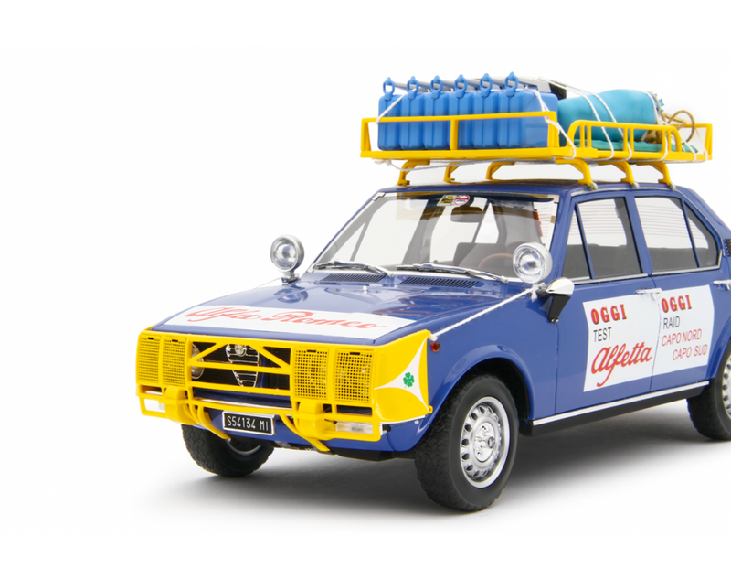 Alfa Romeo Alfetta 1.8 Raid Capo Nord Capo Sud 1973 Blu Le Mans 1:18 - 93271