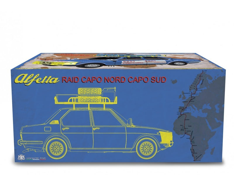 Alfa Romeo Alfetta 1.8 Raid Capo Nord Capo Sud 1973 Blu Le Mans 1:18 - 93276