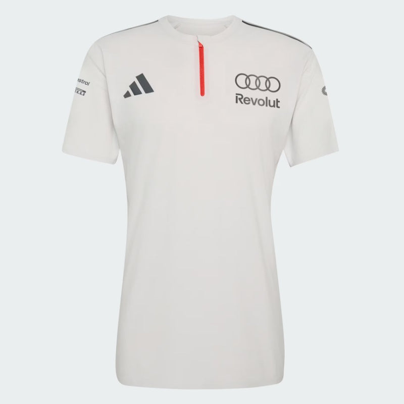 Audi Revolut F1 Team 2026 Polo Team Engineers - Marketing Adidas Chalk Pearl - Iron Metallic - 93435