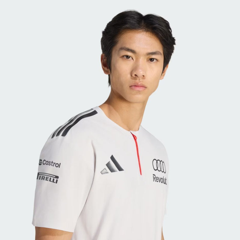 Audi Revolut F1 Team 2026 Polo Team Engineers - Marketing Adidas Chalk Pearl - Iron Metallic - 93437