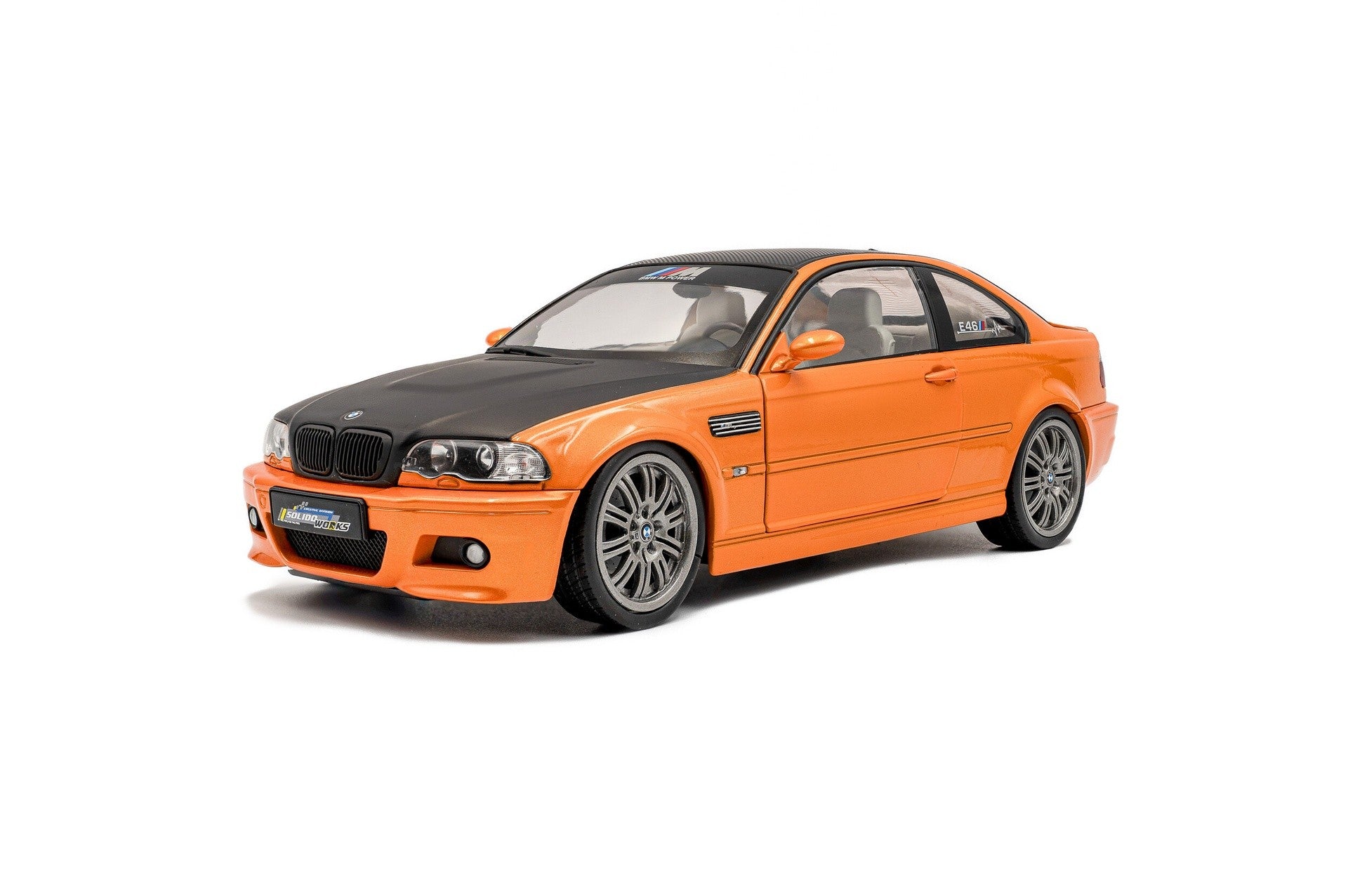 BMW M3 (E46) Coupé 2000 orange metallic - black 1:18 - 93850
